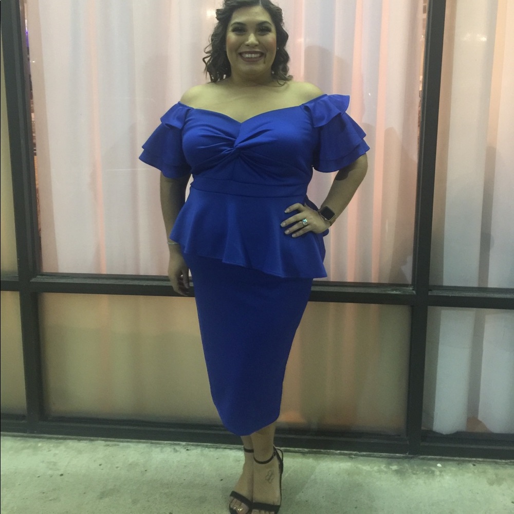 Royal blue Gorgeous plus size dress